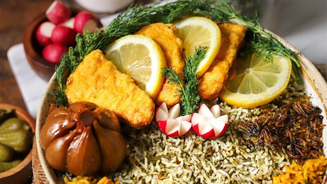Persian Herb Rice with Fish