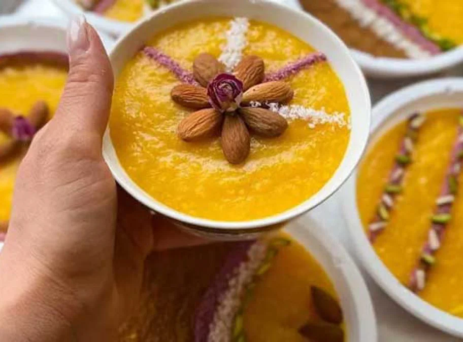 Traditional Persian Saffron Rice Pudding Recipe - step image